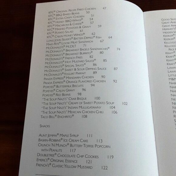 Cookbook "Top Secret‎ Recipes - Classics" Todd Wilbur America's Fave Food… - Picture 5 of 13